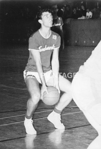 Vtg 1940s 1950s Huntington Beach High School Basketball Player Photo #2728