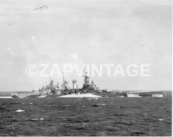 Vtg WWII USA Military Navy Boat At Sea Pacific Ocean Photo Image #1802