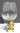 New Gold Metal Troll W/ Sunflower Gnome Wine Beverage Glass Cup