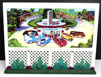 Vtg 1999 Hallmark Kiddle Car Classics Bill's Boards Series #2 Famous Food Sign