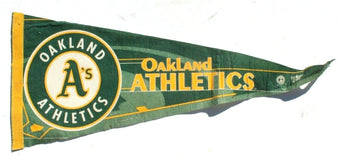 Vtg Oakland A's Athletics Felt Flag Banner Souvenir Pennant Flag