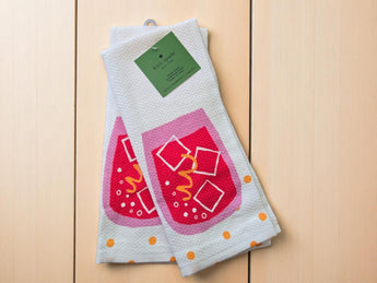 New MCM Kate Spade Set of 2 Kitchen Towels Cocktail Drink 17"X28" 100% Cotton