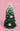 New Green W/ Pink Bows Christmas Tree Holiday Candle Room Decor