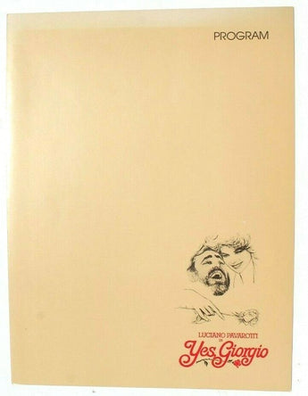 Vtg Promo Movie Theatre Advance Program Brochure 1982 Yes Giorgio Luciano Pavaro