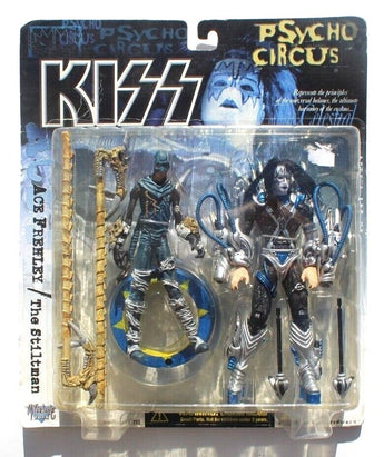 Vtg 1998 McFarlane Toys Kiss Psycho Circus Ace Frehley & The Stiltman Figures