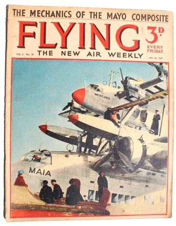 Vtg Jan 14, 1939 Flying Aviation Magazine Vol. 2 No. 16 - The Demon Power