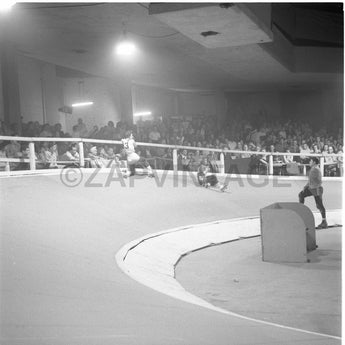 Vintage 1956 Los Angeles Braves Girls Roller Derby Game Photo #1601