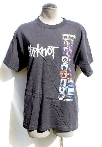 Vintage Slipknot Outside The Nine Graphic Black T-Shirt Tee Shirt - Medium