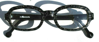 New Vtg 1997 L.A. Eyeworks Eyeglasses Retro - Black Skagg 101 Glasses 5 1/2"
