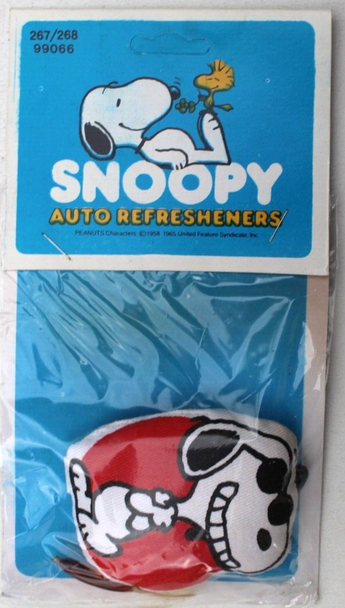 Sealed 1965 Vintage Peanut Snoopy Cool Sunglasses Woodstock Auto Refreshener NOS