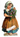 Valentine Antique 1907 Victorian Standing Girl W/ Flowers Valentines Day Card