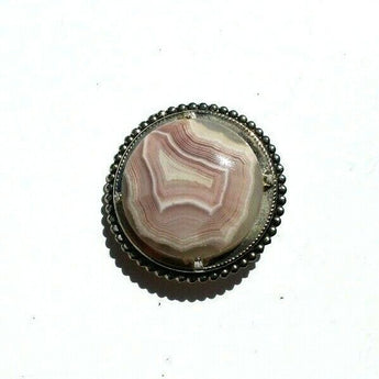 Vtg Gemstone (Agate Stone Geode Crystal) Cowboy Western Bolo Tie Rodeo #24