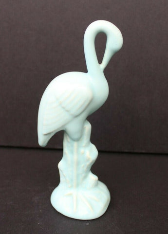 Vtg MCM CALIFORNIA CA Pottery - Metlox Light Blue Crane Bird Animal Figurine