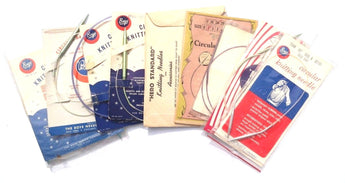 Lot Of 9 VTG 1950's (Hero, Boye) Nylo-Hoop Nylon Circular Knitting Needle (Pin)