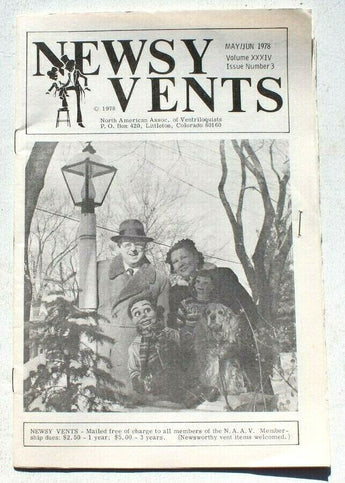 Vtg 1978 Newsy Vents Vol. 34 Issue #3 Ventriloquism Booklet from Maher Studios