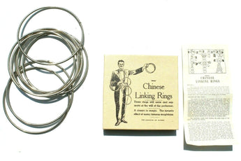Vtg NOS 1960s - 1970s Rare Magic Trick Gag - Adams Chinese Linking Rings