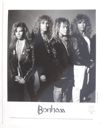 BONHAM BAND Black 7 White 8X10 Publicity Photo