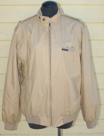 Vintage 1980's Mens Large GENERATION ONE Tan Long Sleeve COAT / BLAZER