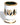 Vintage MCM RETRO Black White & Gold Mini Glass Candle Holder