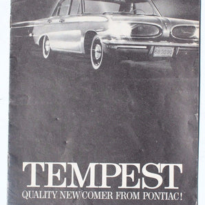 VINTAGE Original 1961 Pontiac Tempest Deluxe Sales Brochure