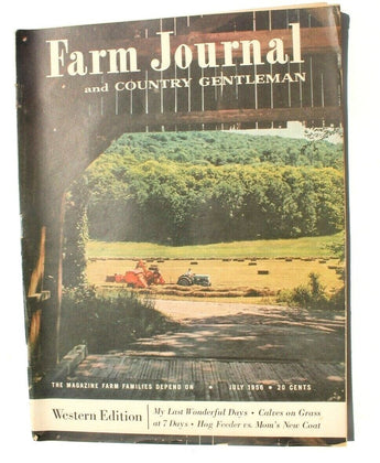 Vtg Country Gentleman Farm Farming Famers Magazine - Farm Journal July 1956