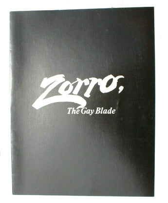 Promo Movie Theatre Advance Screening Program Brochure 1981 Zorro The Gay Blade