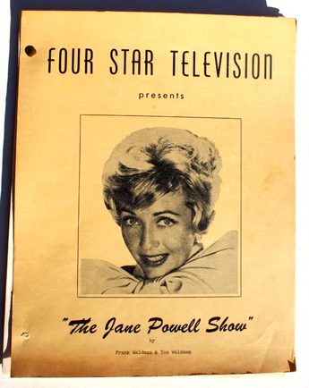 Vtg 1960s Four Star Television The Jane Powell MOVIE Story & Screen Play Script