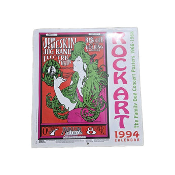 Vintage 1994 Rock Art Calendar The Family dog concert Posters 1966 - 1968