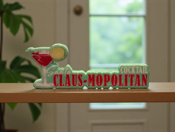 New Wood Christmas Winter Santa Claus-mopolitan Cocktail Santa Claus Bar Sign