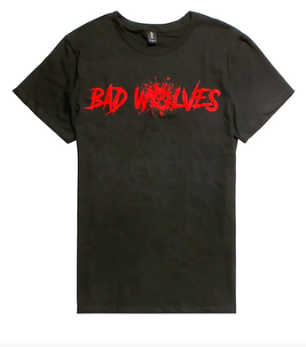 New Bad Wolves RED SPLATTER LOGO Heavy Metal Band T-Shirt NEW Authentic