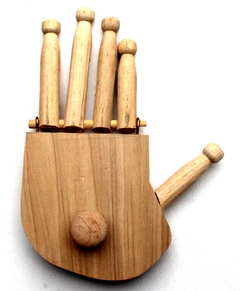 Vtg WOOD Moving Hand Magic Magician Trick Gag Joke Prank Prop