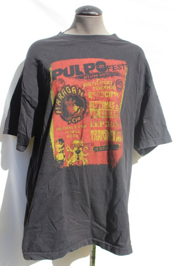 Vtg Pulpo Fest 2007 Rock Graphic Tee Black Concert T-Shirt Tee Shirt XL
