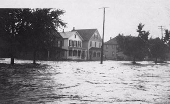 Vtg 1940 - 1950's (Santa Cruz?) California City Flood Flooding Disaster Photo #1