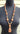 Vintage NOS ORANGE BEADED W/ Gold Chain Pendant Chain NECKLACE