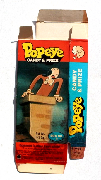 Vintage 1979 Popeye / Olive Oyl Candy & Prize Box No. 2 1/2 oz