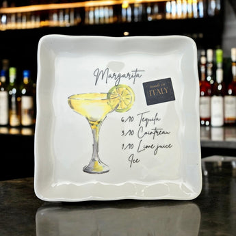 New Margarita CERAMICA CUORE ITALY Party COCKTAIL Drink APPETIZER Plates RECIPE