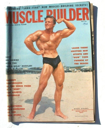Vtg BEEFCAKE BODYBUILDING Muscles Gay Magazine - July 1961 Muscle Builder Vol 11
