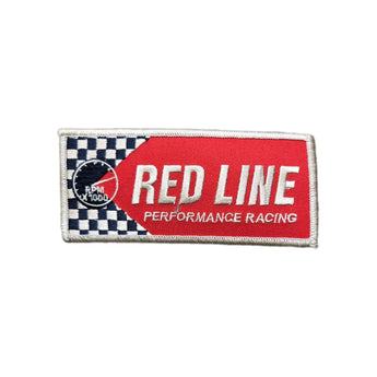 Vintage Red Line Synthetic Oil NASCAR Car Performance Racing Patch 2"x5 NOS