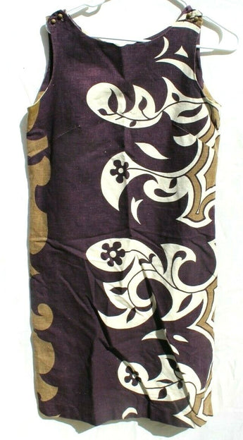 Vintage 1960s Petty Woodard Retro Mod MCM Psychedelic Sleeveless Dress