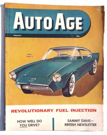 Vtg Hot Rat Rod Car Magazine -February 1954 Vol. 2 No. 1 AUTO AGE (Sammy Davis)