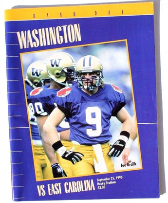 Vtg Sept 25 1993 Washington State Vs East Carolina Football Program Magazine