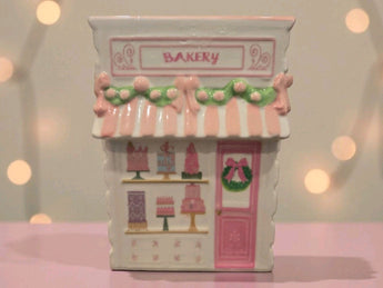 New Pink Girly BAKERY SHOP Cakes Holiday Light Up Christmas Village Store