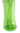 Antique Green Glass Victorian Flower Decorated Bohemian Art Glass Vase 12.5"