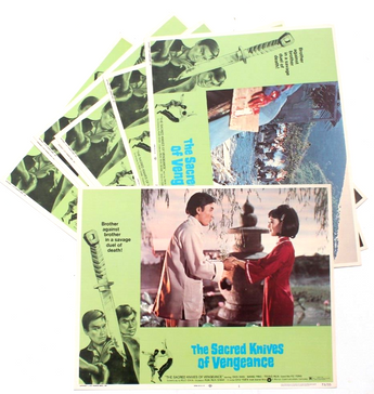 8 Vtg 1973 The Scared Knives (The Killer) Movie Promo T.V. Film Lobby Card 11X14