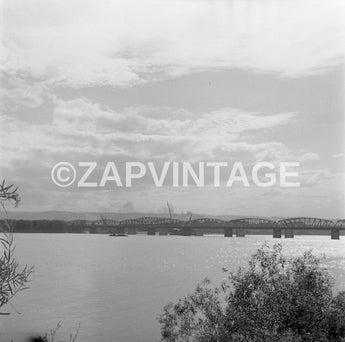 Vtg 1957 R.R. Railroad Tracks Bridge In South Bay California Photo Image #1756