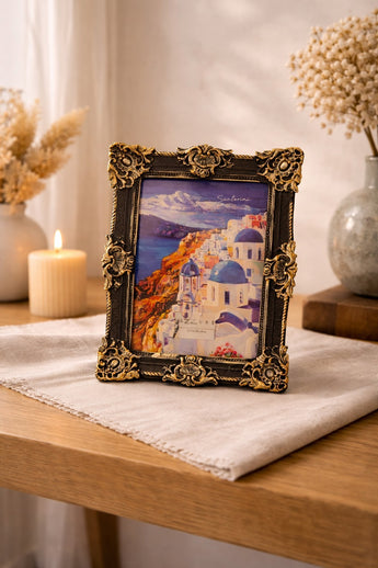 New Gold Black Ornate Hollywood Regency Victorian Picture Frame 5x7
