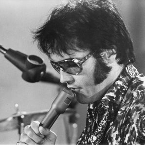 Vtg RARE B & W Portrait of ELVIS PRESLEY Head Shot W/ Sunglasses Photo #601