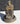 Vtg Antique boudoir Clock Babs perfume Art Nouveau Vanity pendulum W/ Base