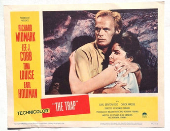 VTG Original 1959 RICHARD WIDMARK / TINA LOUISE The Trap LOBBY CARD 59/61