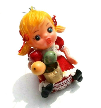 Vtg 1960s Story Time Nursery Rhymes Christmas Tree Ornament Holiday - Hong Kong